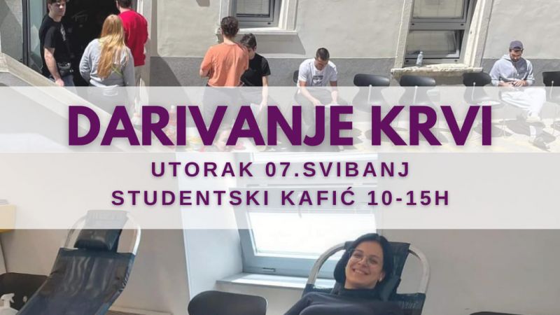 Darivanje krvi, utorak 7.5. 10-15h,...