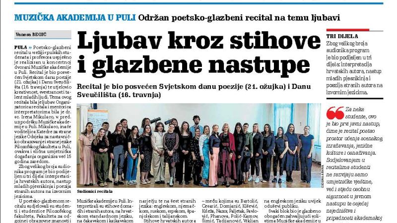 Iz medija: Održan poetsko-glazbeni...